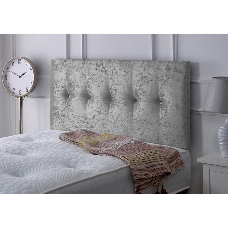 Upholstered Headboard, Single (3'), Grey Velvet