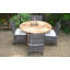 Bella Wicker Armless Outdoor Dining Chair-620172401-620172395