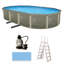 Trinity Oval 52-in Deep Steel Wall Pool Package with 7-in Top Rail-87679827
