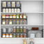 Ensemble de 2 étagères de rangement extensibles pour armoires de cuisine, support de rangement réglable pour garde-manger en métal et empilable