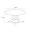  Table de salle à manger moderne pour 4-6 personnes avec plateau en verre trempé, base en acier au carbone pré-assemblée-797295496-797295540-797295541