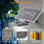 Réverbère commercial solaire de 250 W avec télécommande, projecteur de sécurité ultra-lumineux à DEL 6500 K, conception entièrement étanche en aluminium pour les stationnements, les cours, les fermes et les terrains de sport