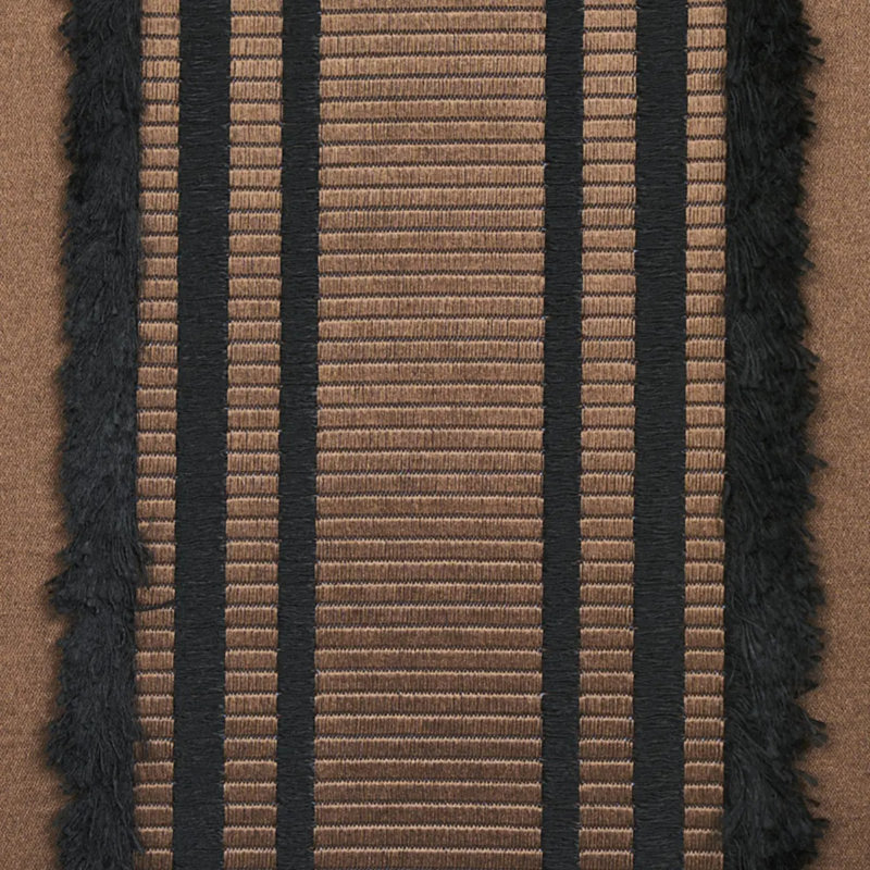 Senza Satin Stripe Fabric, Brown