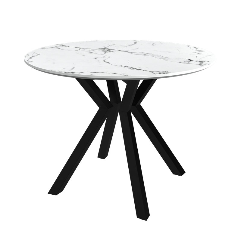 Allegro Wooden Dining Table, 76cm H x 110cm L x 110cm W, White