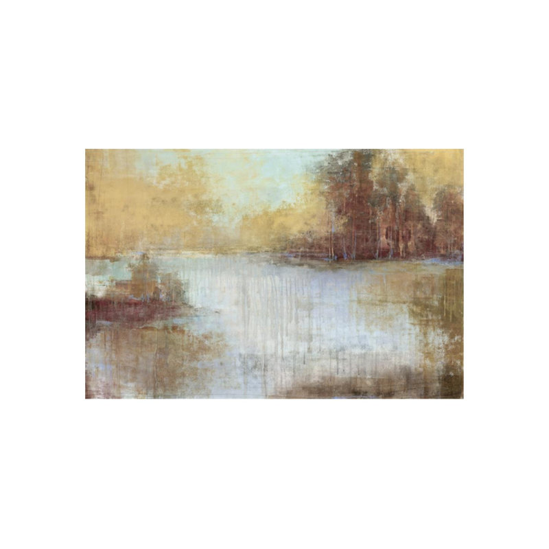 «Water's Edge I» par Maeve Harris - Peinture, Plexi, H 40 po x l 60 po x P 1,5 po