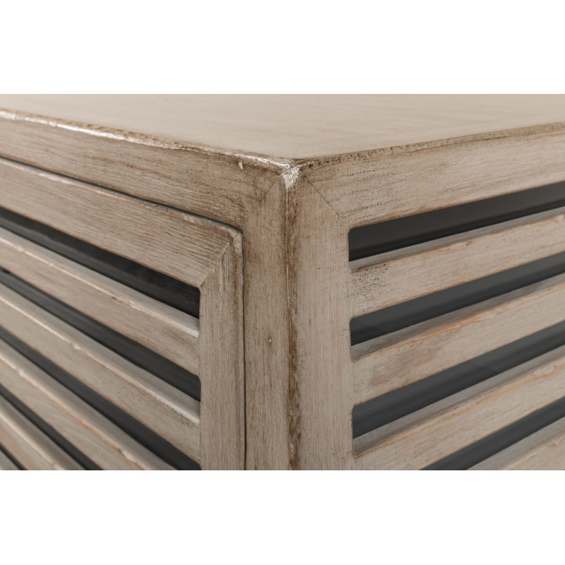 St. Nevis 92'' Gray Wash Solid Wood Contemporary Sideboard