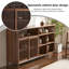 Armoire en bois d'orme brun 55,12 po-241432292