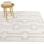 Tapis rayé transitionnel crème Lentz-1604436455