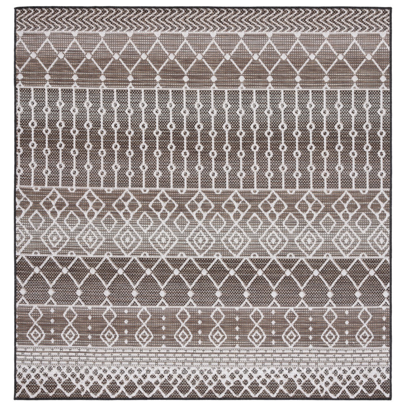 Wendling Performance Moroccan Indoor/Outdoor Area Rug, Square 6'7"