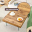 Style Square MDF Coffee Table - 31.5"X31.5" With Tempered Glass Legs.Density Board Sticker,Reinforced Glass.-567858364