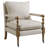 Arteen Upholstered Accent Chair with Casters Beige-2074887878
