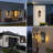 15''H Black Modern Outdoor Wall Sconce with Dusk to Dawn