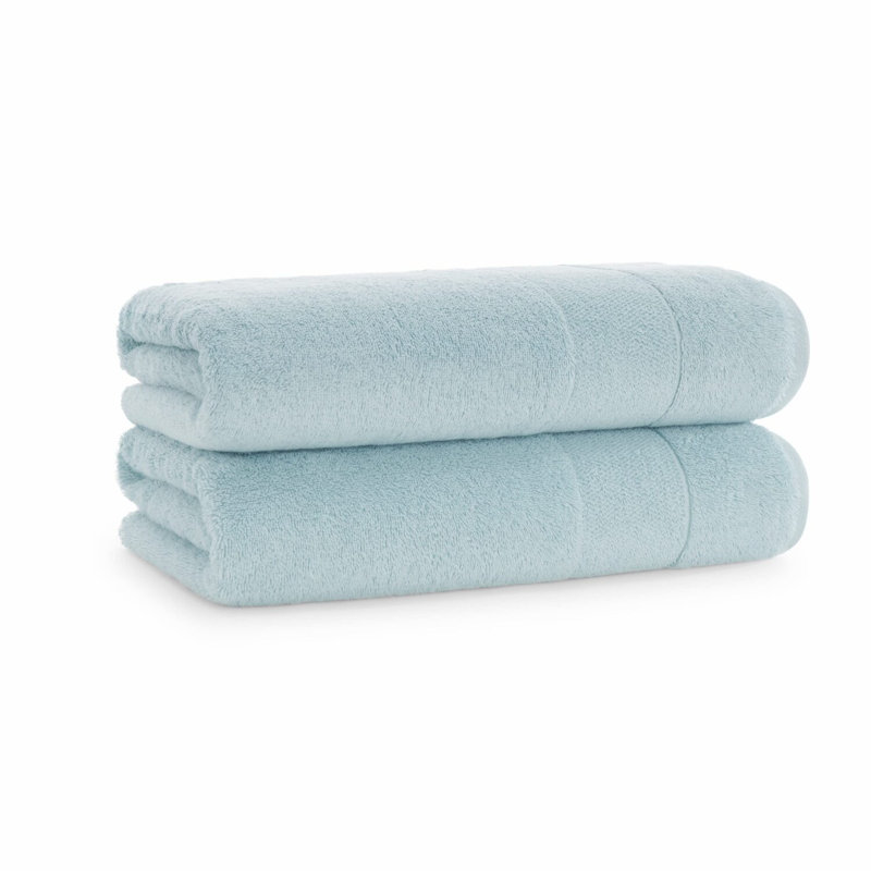 Aegean Luxe Ringspun Turkish Cotton Bath Towels - Set of 2, 600 GSM, 30x60 in, Thick & Soft, Absorbent Luxury for Hotel & Spa, Sterling Blue