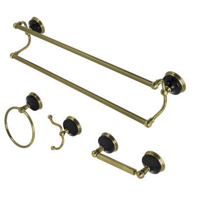 Ensemble de quincaillerie de salle de bain Water Onyx 4 pièces
