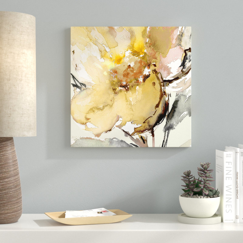 «Bright Blooms II», reproduction d'aquarelle sur toile, H 28 po x l 28 po x p 1,5 po