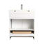 Laxita 30 Inch Freestanding Bathroom Vanity with Acrylic Sink | Modern Wood Vanity Cabinet with LED Lights | Soft-Close Storage | Space-Saving Bathroom Solution-916306076