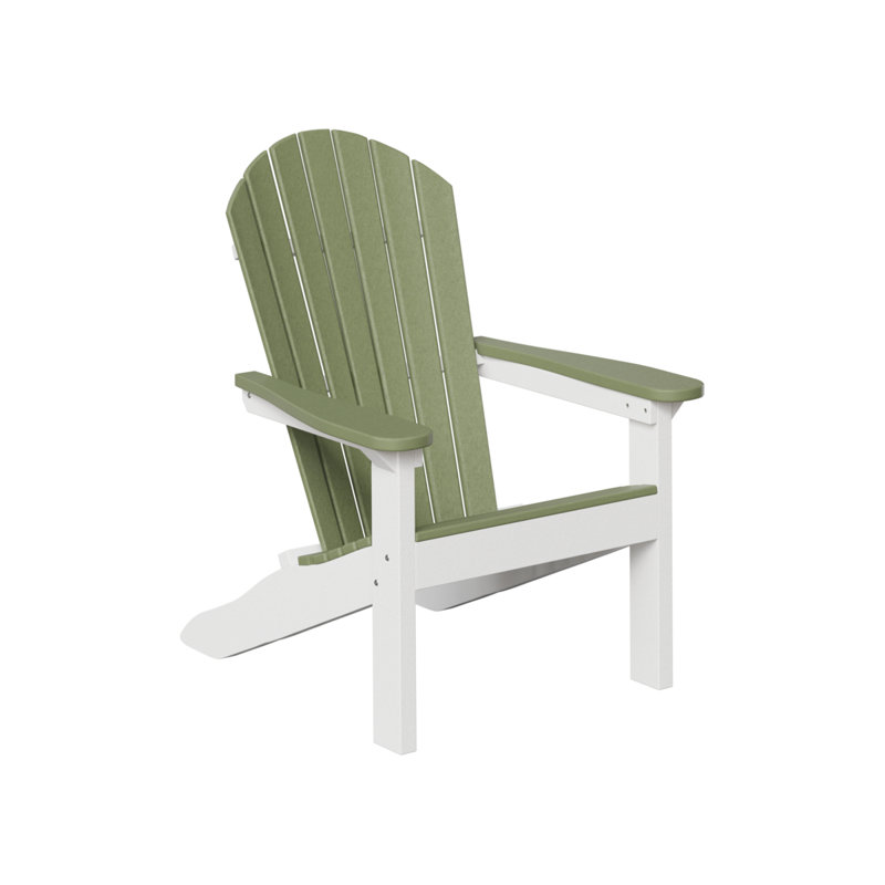 Berlin Gardens Kids Comfo Back Adirondack Chair, Sage Top with White Base