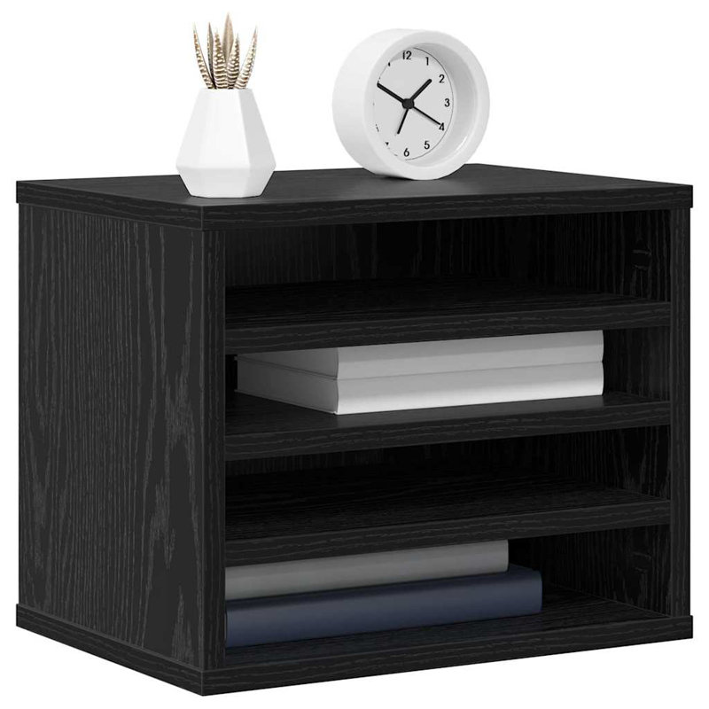 Manufactured Wood Desk Organiser, Black Oak