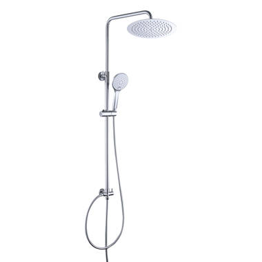 SCHÜTTE Duschset Duschsystem mit MALLORCA,Regendusche ohne und Kopfbrause Handbrause Armatur