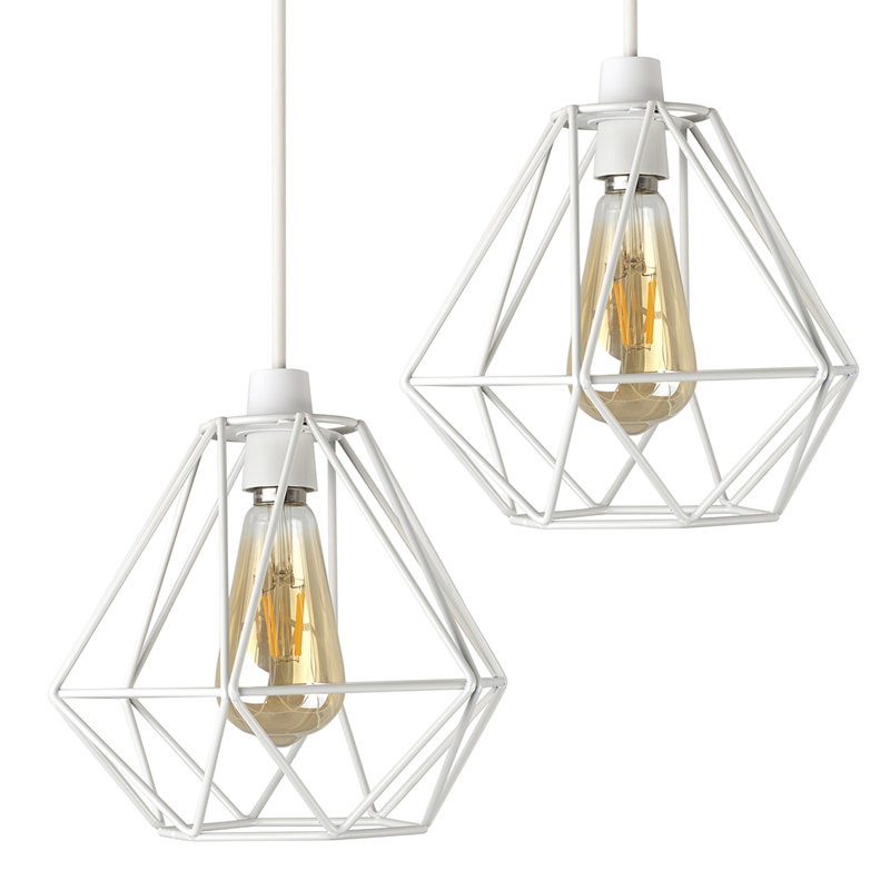 Carnegie 20cm H Metal Novelty Pendant Shade ( Clip On ), White
