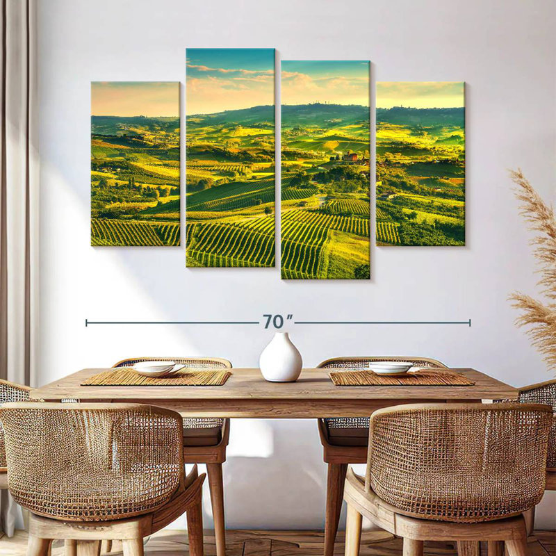 Alvord Sunlit Langhe Vineyard, H 42 po x l 68 po