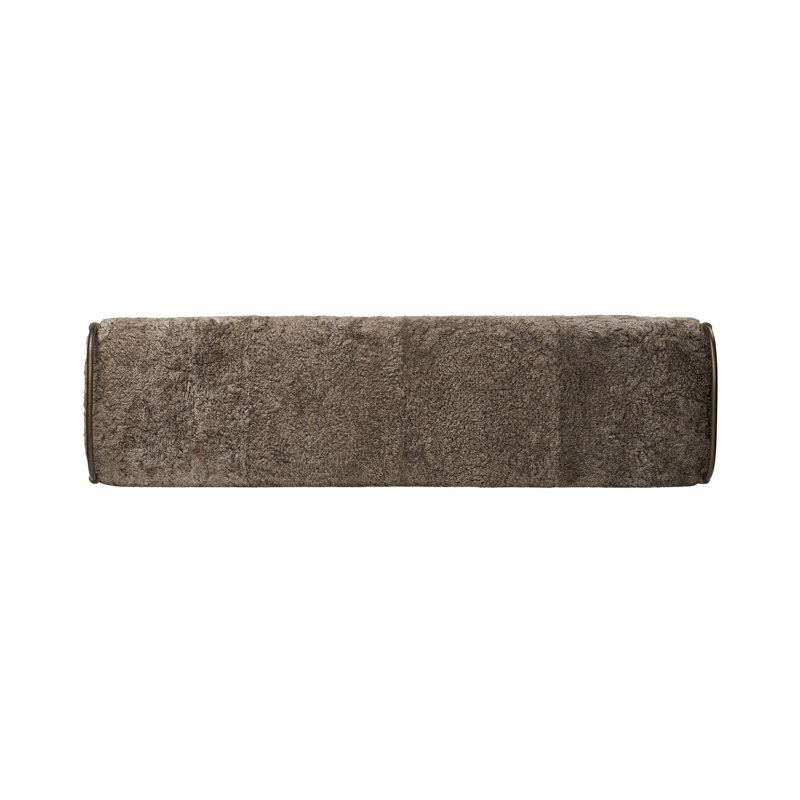 Demi Accent Bench, Taupe Shearling