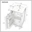Meuble-lavabo de 20 po avec lavabo, armoire de salle de bain avec porte à fermeture douce, support de rangement et tablette réglable, blanc-1990238316