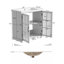 Meuble-lavabo autoportant de 30 po avec lavabo en céramique, armoire de rangement avec portes en verre et tablette de rangement réglable-984309696