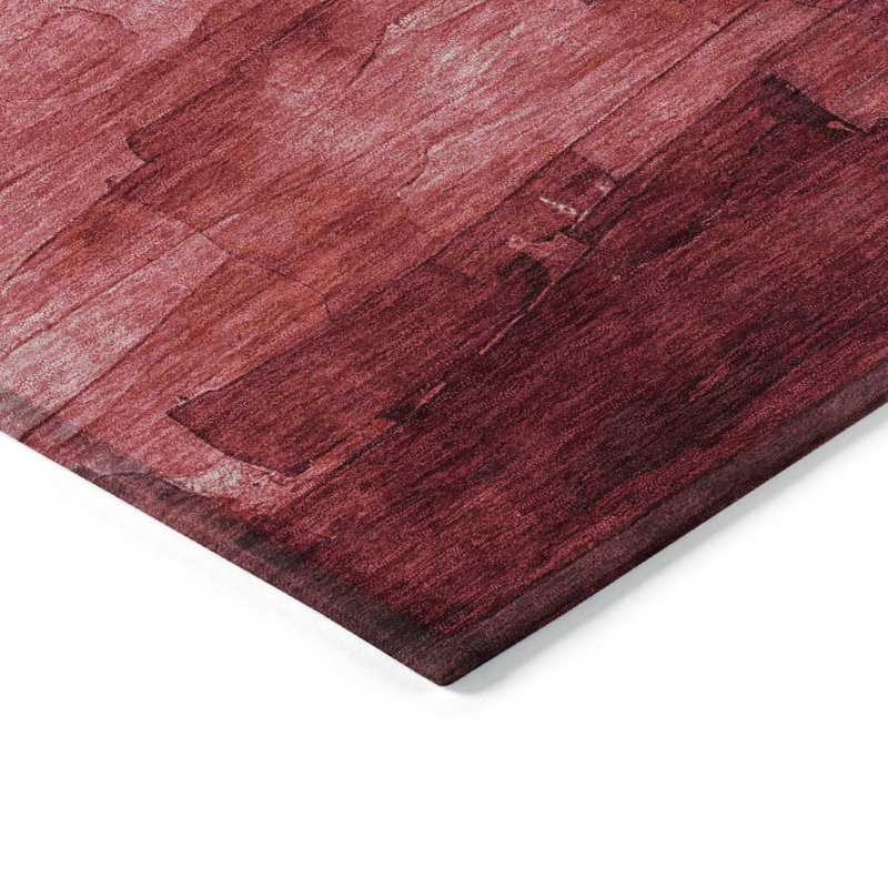 Tapis intérieur lavable rayé rose 8 pi x 10 pi rosé