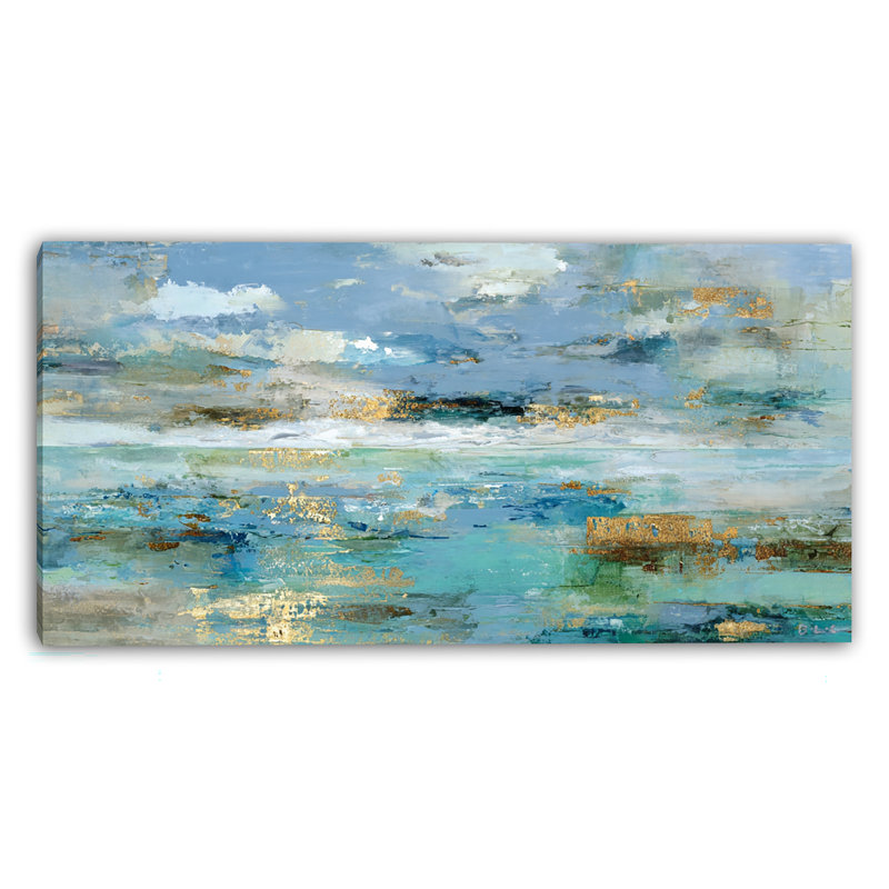 «Tranquil Horizon», art mural sur toile tendue, H 24 po x l 48 po