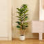 Adcock  Artificial Fiddle Leaf Fig Tree with Realistic Leaves and Natural Trunk, Potted Tree-1894643564