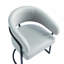 Chaise rembourrée en cuir gris clair Augusta-100919012