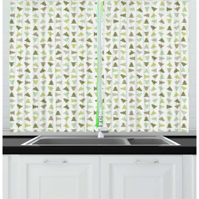 Geometric Tailored Kitchen Curtain
