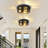 12.6 In. 3-Light Farmhouse Black Flush Mount Ceiling Light Fixture With Turnable Light Cap (1-Pack)-865008265-865008267