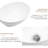 Wilhoite 16" X 13" 5.5" White Oval Bathroom Vessel Sink - Simple Design, Build, Quick Installation Countertop Ceramic, Elegant Style, Hassle Setup
