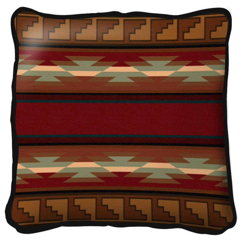 Pasqual Geometric Cotton Reversible Throw Pillow