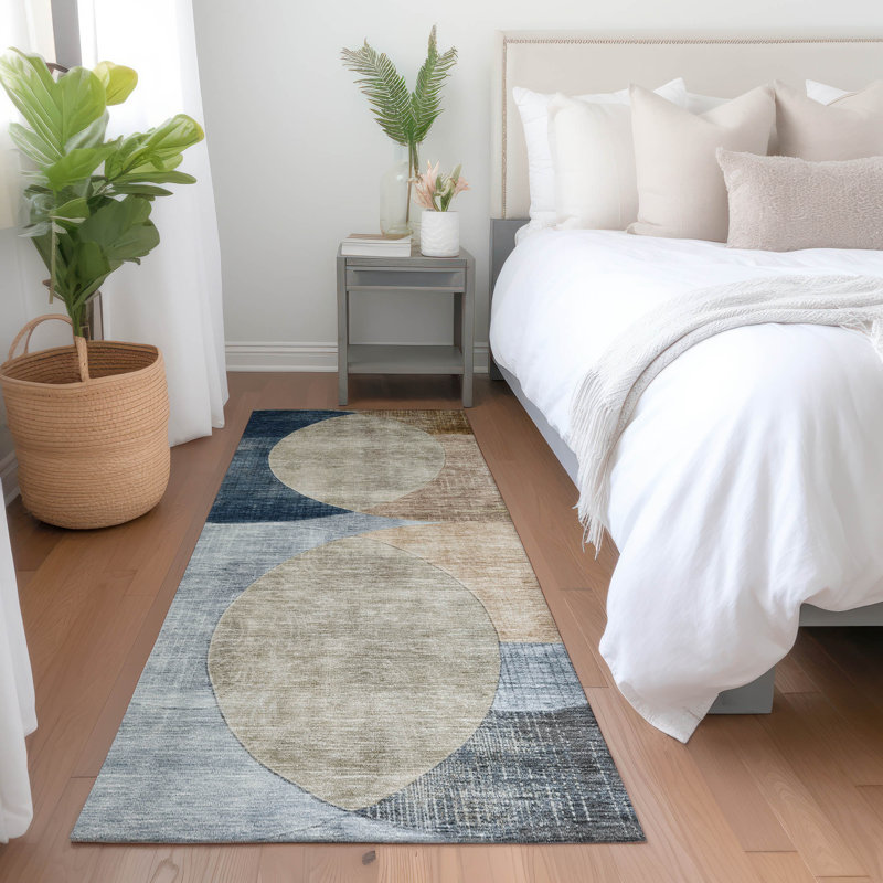 Tapis intérieur / extérieur lavable à la machine Cicel ACN1140 Sky, Tapis de couloir 2 pi 3 po x 7 pi 6 po