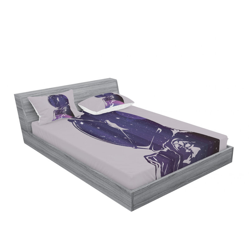 Microfiber Sheet Set, Queen Sheet Set with Fitted Sheet