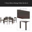 Ensemble de table à manger rétro 7 pièces pour 6 personnes, ensemble de table à manger en bois pour 6 personnes avec chaises rembourrées pour la cuisine et la salle à manger-1301595939-1301595942