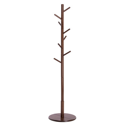 Solid Wood Freestanding 7 - Hook Coat Rack, 3 Height Options
