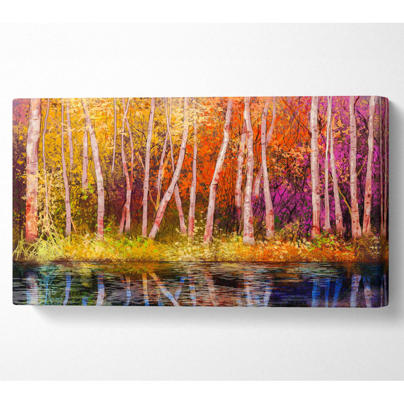Rainbow Trees - Wrapped Canvas Print, 101.6cm H x 203.2cm W