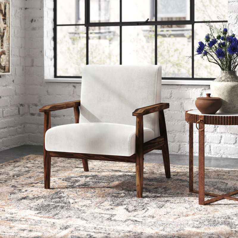 Paynesville Upholstered Armchair, White