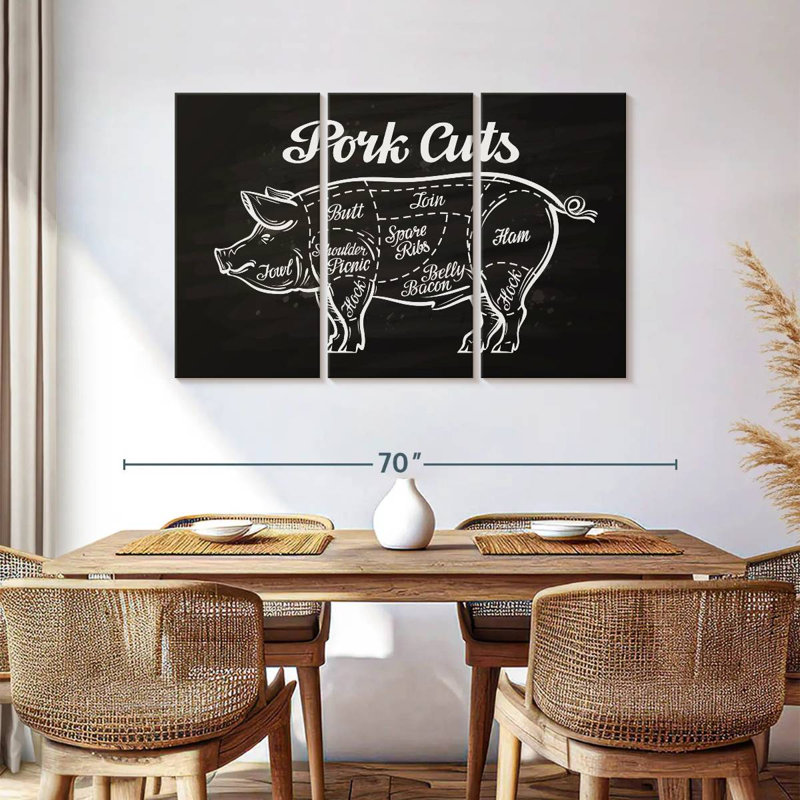 Yarlin Pork Cuts, 36" H x 57" W