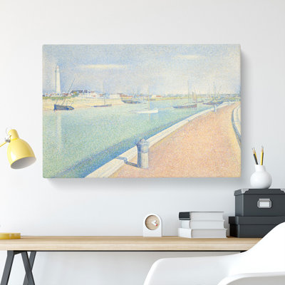The Channel At Gravelines Vol.1 by Georges Seurat - Wrapped Canvas Painting