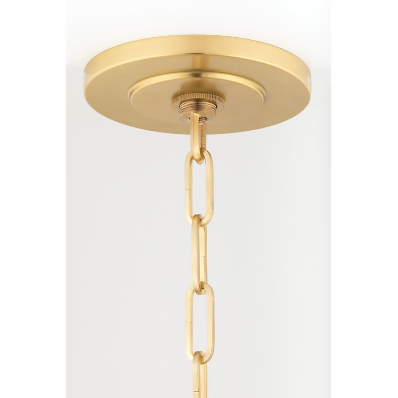 Hollis 4 - Light Chandelier, Aged Brass, 19.25" H x 12.75" W x 12.75" D