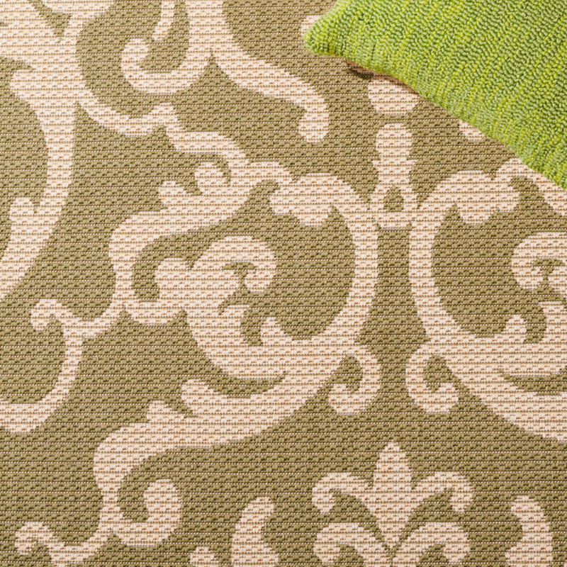 Arellanes Performance Oriental Indoor/Outdoor Area Rug, Round 5'3"