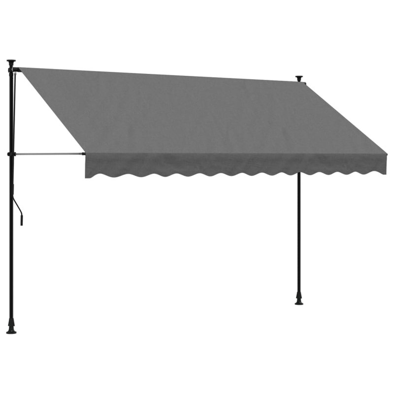 Replacement Fabric For Awning Valance, Solid Colour, 300cm W x 150cm D, Anthracite