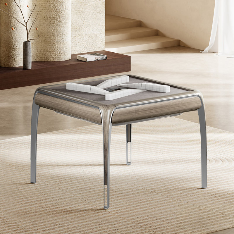 Table de salle à manger et de salle à manger 39,76 "en ABS moderne et minimaliste entièrement automatique, Brown