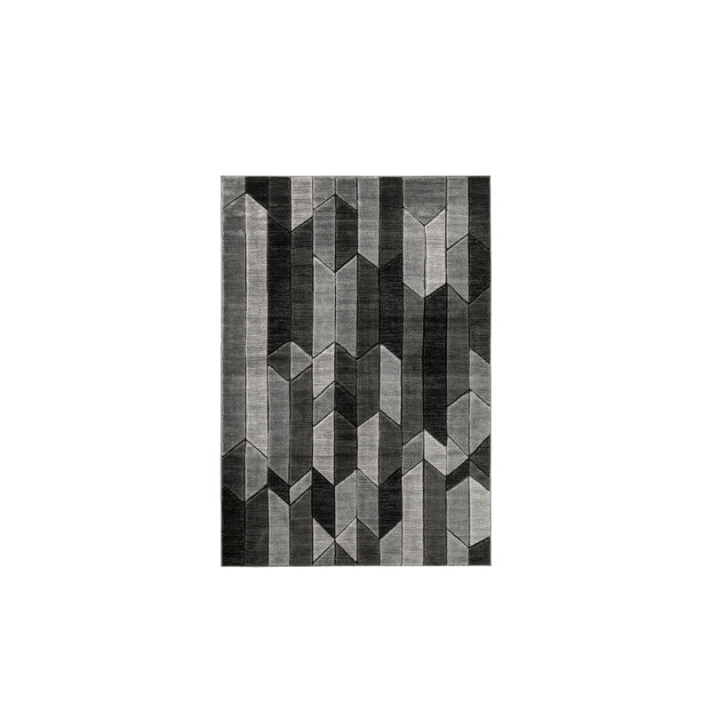 Tapis noir / gris Barclay, Rectangle 5 pi x 7 pi
