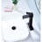 Stainless Steel Bathroom Sink Faucet With Waterfall Spout And Pop-Up Drain, Matte Black Color For A Contemporary Built Reliability-121613377